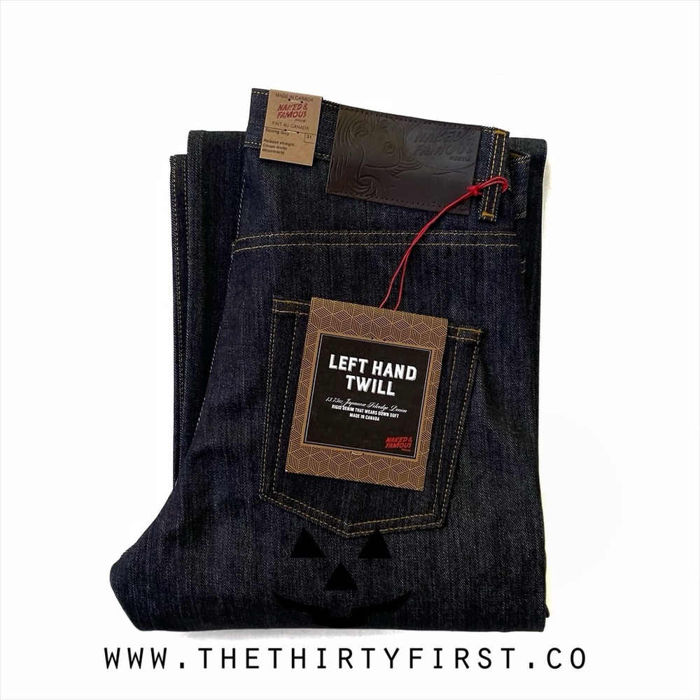 NWT Naked & Famous Denim Strong Guy Left Hand Twill Selvedge